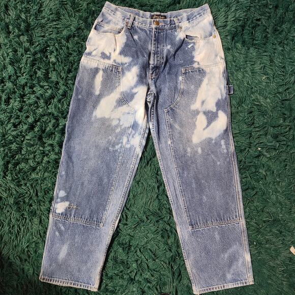 Vintage Sean John Bleached Carpenter Jeans 34x31 Y2K Streetwear Baggy Denim - Picture 1 of 9